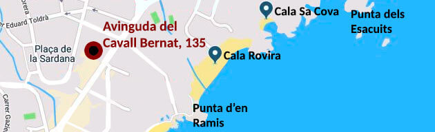 Mapa tel sat Platja d'Aro